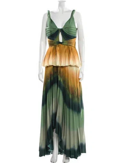 Pre-owned Altuzarra Striped Skirt Set In Green
