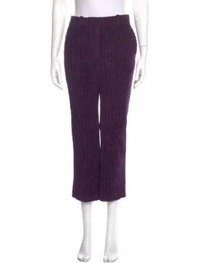Pre-owned Altuzarra Striped Straight Leg Pants In Purple