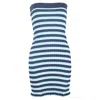 Altuzarra Striped Strapless Mini Dress In Blue Viscose In Blue