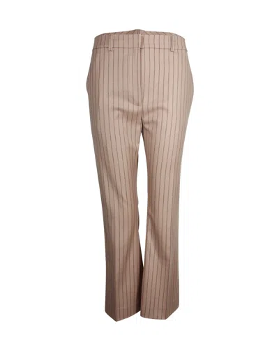 Altuzarra Striped Trousers In Beige Virgin Wool