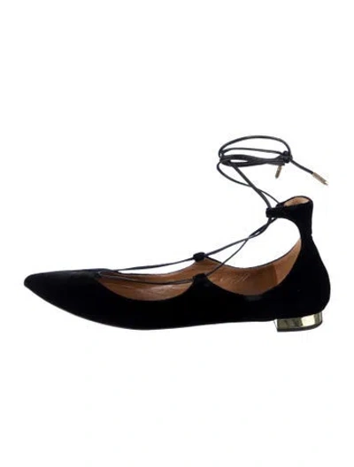 Pre-owned Altuzarra Suede Flats In Black