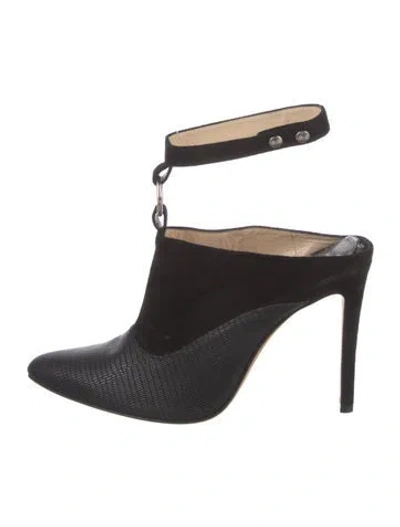 Pre-owned Altuzarra Suede Mules In Black