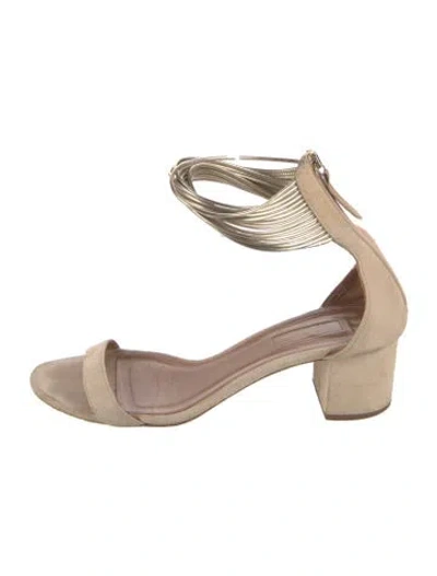 Pre-owned Altuzarra Suede Sandals In Metallic/neutrals