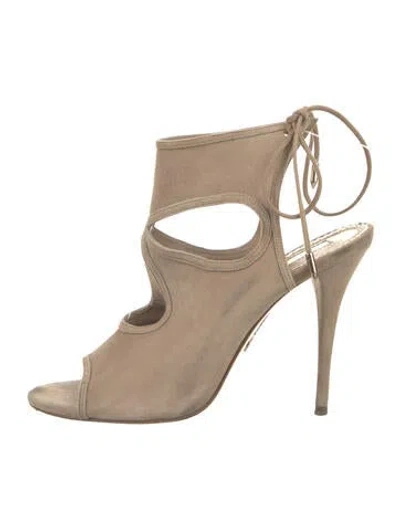 Pre-owned Altuzarra Suede Sandals In Neutral