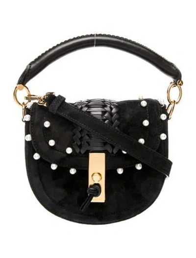 Pre-owned Altuzarra Suede Top Handle Bag In Black