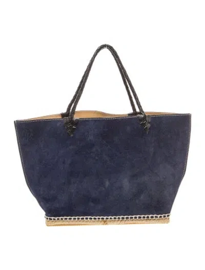 Pre-owned Altuzarra Suede Top Handle Bag In Blue