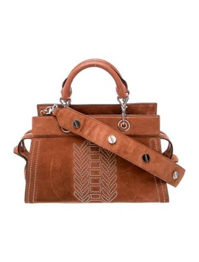 Pre-owned Altuzarra Suede Top Handle Bag In Brown