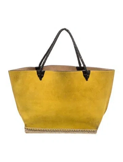 Pre-owned Altuzarra Suede Top Handle Bag In Yellow