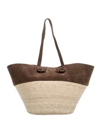 Pre-owned Altuzarra Suede Tote In Neutrals