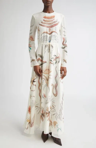 Altuzarra Sybbeline Long Sleeve Silk Georgette Maxi Dress