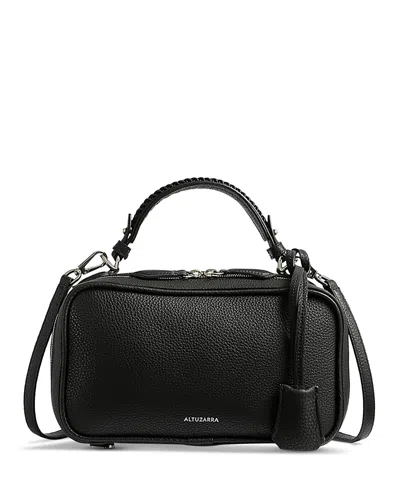 Altuzarra Tack Trunk Leather Top Handle Bag In Black
