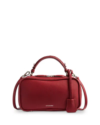 Altuzarra Tack Trunk Leather Top Handle Bag In Red