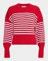 Altuzarra Tanessa Stripe Crewneck Sweater In Brown