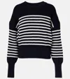 Altuzarra Tanessa Striped Cotton Sweater In Black