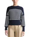 Altuzarra Tanessa Striped Ribbed Cotton Sweater In Black