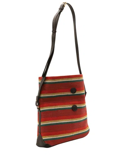 ALTUZARRA ALTUZARRA TARTAN COTTON DUO REVERSIBLE STRIPED TEXTURED SHOULDER BAG (AUTHENTIC PRE-LOVED)