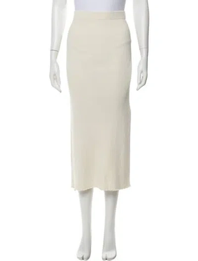 Pre-owned Altuzarra Tassel Accents Midi Length Skirt W/ Tags In Neutral