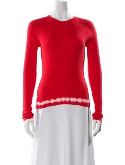 Pre-owned Altuzarra Tie-dye Print Crew Neck Top W/ Tags In Red