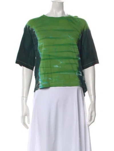 Pre-owned Altuzarra Tie-dye Print Crew Neck T-shirt W/ Tags In Green