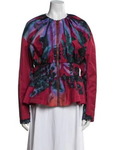 Pre-owned Altuzarra Tie-dye Print Jacket In Red