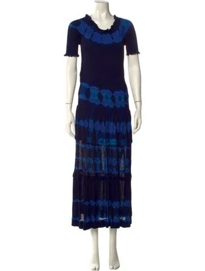 Pre-owned Altuzarra Tie-dye Print Long Dress In Multi