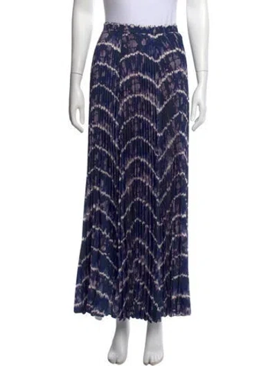 Pre-owned Altuzarra Tie-dye Print Long Skirt In Blue
