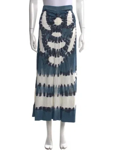 Pre-owned Altuzarra Tie-dye Print Long Skirt In Blue