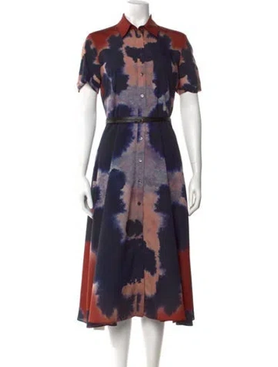 Pre-owned Altuzarra Tie-dye Print Midi Length Dress In Multi