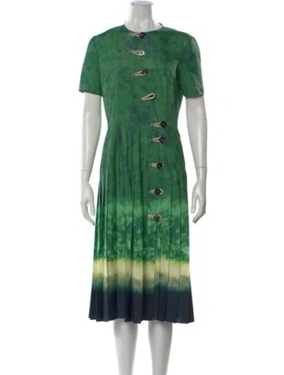 Pre-owned Altuzarra Tie-dye Print Midi Length Dress In Multi