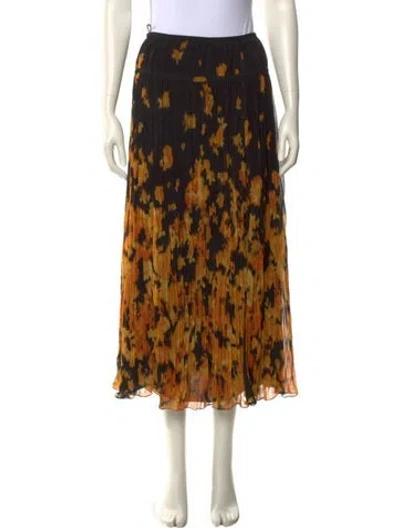 Pre-owned Altuzarra Tie-dye Print Midi Length Skirt In Black