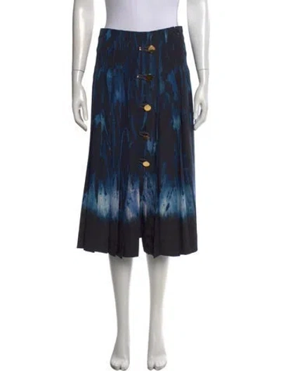 Pre-owned Altuzarra Tie-dye Print Midi Length Skirt In Black
