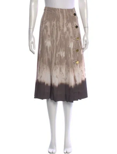 Pre-owned Altuzarra Tie-dye Print Midi Length Skirt In Neutral