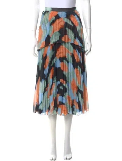 Pre-owned Altuzarra Tie-dye Print Midi Length Skirt In Orange