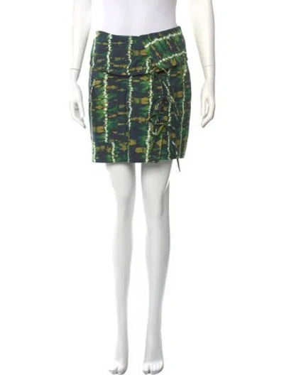 Pre-owned Altuzarra Tie-dye Print Mini Skirt In Blue