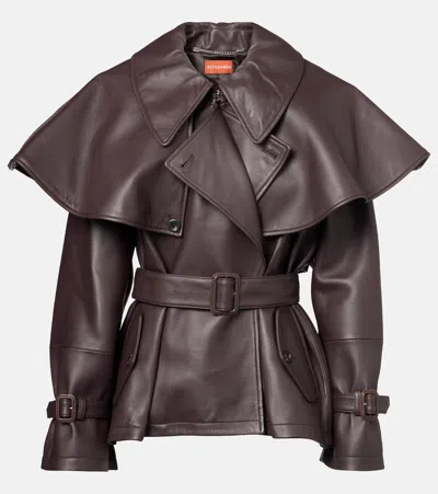 Altuzarra Lederjacke Tim In Braun