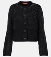 Altuzarra Tina Crystal-embellished Bouclé Jacket In Black