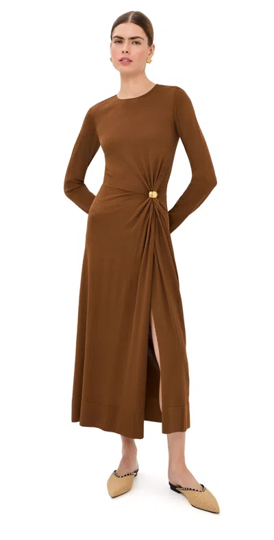 Altuzarra Tingley Dress Toffee In Brown