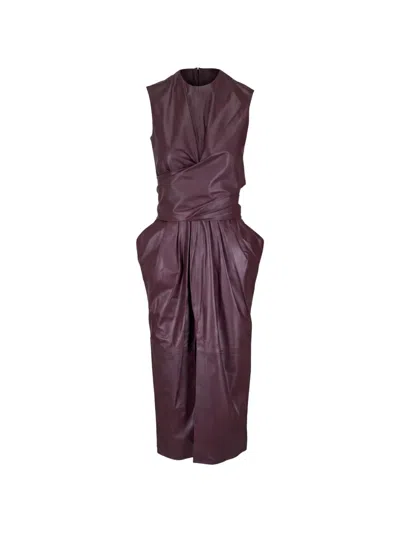 Altuzarra Tippi Sleeveless Tied-waist Midi Dress In Red
