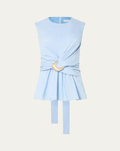 Altuzarra Tizzy Gathered Sleeveless Top In Blue
