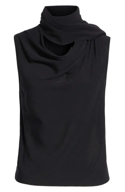 Altuzarra Tommy Scarf Neck Knit Top In Black