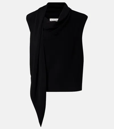 Altuzarra Tommy Scarf-detail Top In Black