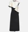 Altuzarra Topolino Asymmetric Silk Maxi Dress In Schwarz
