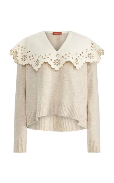Altuzarra Toro Sailor Collar Wool-blend Sweater In Neutral