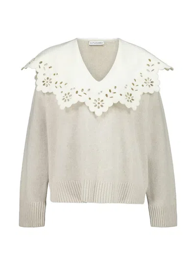 Altuzarra Toro V-neck Sweater In Nude