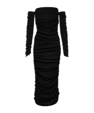 Altuzarra Trikera Off-shoulder Jersey Maxi Dress In Blue