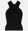 Altuzarra Trina Ribbed-knit Top In Black