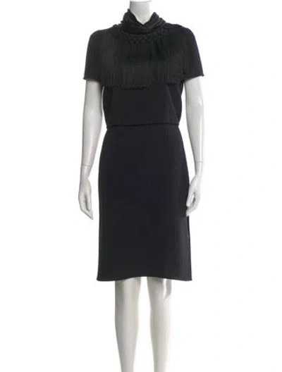 Pre-owned Altuzarra Turtleneck Knee-length Dress In Black