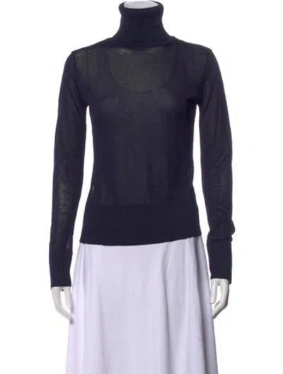 Pre-owned Altuzarra Turtleneck Long Sleeve Top In Gray
