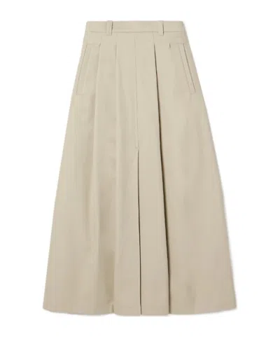Altuzarra Twill Extra-long Midi Skirt In Nude