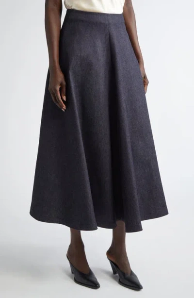 ALTUZARRA ALTUZARRA VARDA CHAMBRAY A-LINE SKIRT